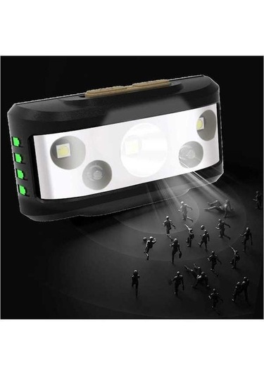 Novahub Led Far Dahili Pil Yüksek Kaliteli Xp-g Q5 Sensör Başkanı El Feneri Lambası Far Beyaz Lamba Kırmızı Yayan Renkli Işık Çok Renkli Çok Renkli