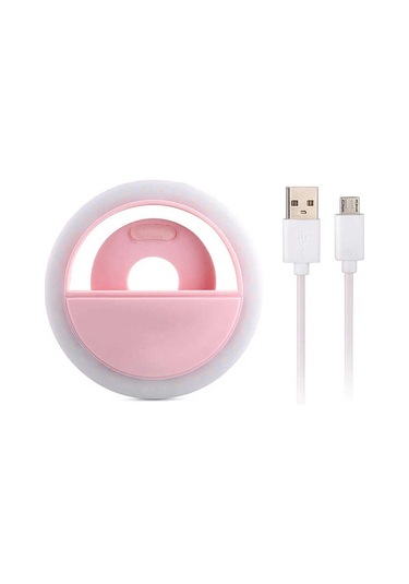 Ekılıf - Canlı Yayın Işıklı M-06 Selfie Işığı - Pembe - T12937