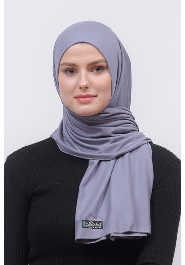 Altobeh Tesettür Kadın Düz Renk Penye Şal Hijab - Gri