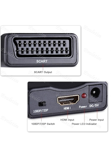 Hdmı To Scart Av Çevirici 4363P Dönüştürücü Skart Adaptor Convert