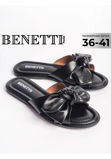 Benetti Yazlık Düz Tabanlı Sabo 329857855 Siyah