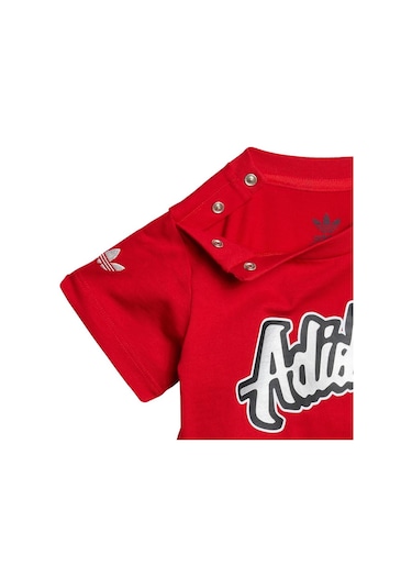 Adidas Bebek Kırmızı Bebek Esofman Takımı Short Tee Set Jc9102 Kırmızı