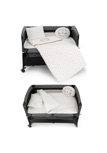 Wellgro Park Yatak Ve Beşik Uyku Seti - 6 Parça, Bej