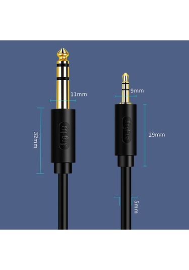 Sones Jınghua 3,5 Mm - 6,5 Mm Ses Kablosu Amfi Gitar 6,35 Mm Kablo, Uzunluk: 3 M