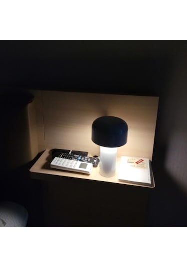 Sarı İtalyan Mantar Masa Lambası Taşınabilir Kablosuz Dokunmatik Şarj Edilebilir Gece Masa Lambası Masaüstü Gece Lambası 56897113 Sarı