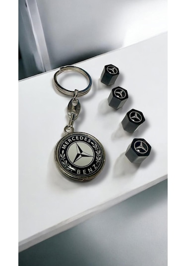 Mercedes İle Uyumlu 1 Adet Damla Anahtar 4 Adet Sibop Kapağı Plastik