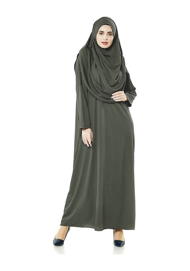 Tek Parça Namaz Elbisesi - Haki - 5015 001