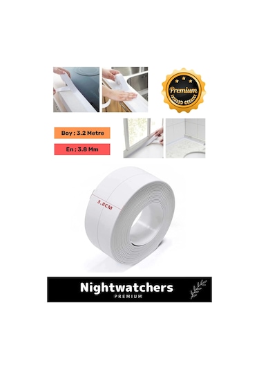 Deluxe Su Geçirmez Sızdırmaz Dayanıklı Lavabo Pvc Yağ Kenar Küf Önleyici 3.2m 1 Adet İzolasyon Bant