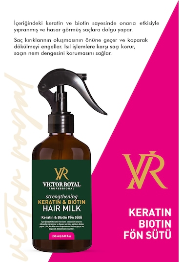 Victor Royal Keratin&biotin Isı Koruyucu Saç Spreyi 250 Ml