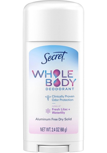 Secret Whole Body Fresh Lilac + Waterlily Alüminyumsuz Tüm Vücut Stick Deodorant 68gr