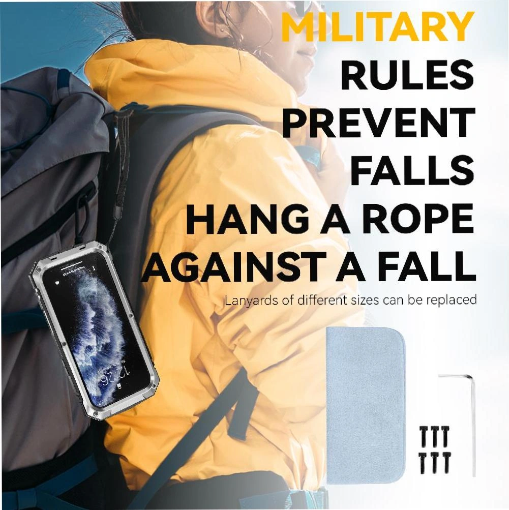 İphone Air İçin Metal Kılıf Cam Ekran Koruyucu 360 Tam Koruma Kılıf Kickstand İle Darbeye Dayanıklıağır Hizmet Tipi