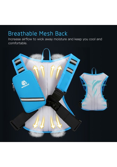 Weikani Telefon Tutucu Çanta İle 10l Bisiklet Nemlendirme Sırt Koyu Mavi Diğer