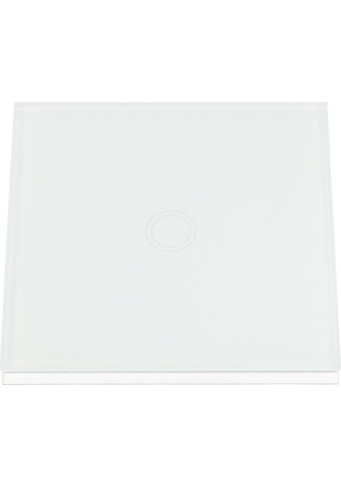 Mufunye 86 Tipi Cam Panelli Ev Duvar Lambası: Akıllı Dokunmatik Anahtar + 433mhz Kablosuz Uzaktan Kumanda, 110-240v Beyaz Tekli Kontrol