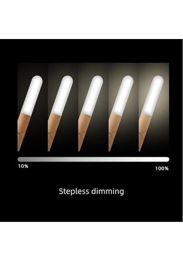 Ulzyvf Ahşap Gece Lambası - 3 Renk, Manyetik Taban, Şarj Edilebilir Beyaz, 2'li Paket Beyaz