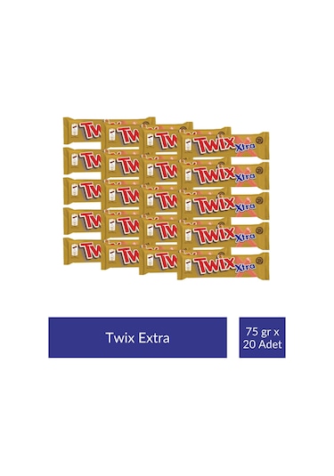 Twix Extra 75 Gr X 20 Adet