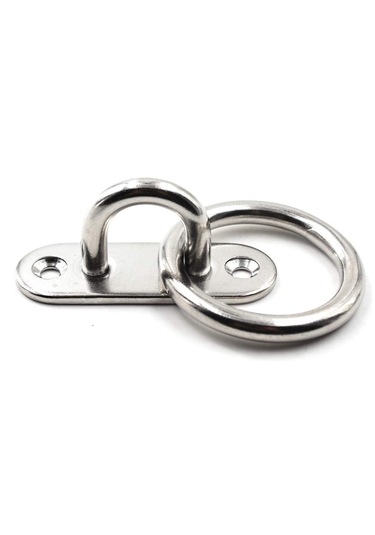 2'li Halkalı Mapa. Paslanmaz Krom. 2 Delikli 6mm