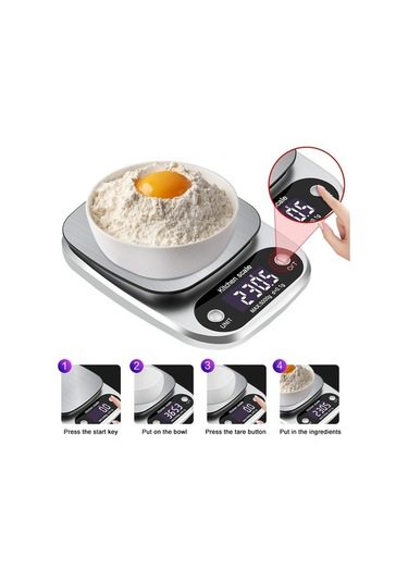 Primepickings Küçük Çok Fonksiyonlu 3kg/0.1g Lcd Dijital Elektronik Mutfak Terazisi Gıda Terazisi Diğer
