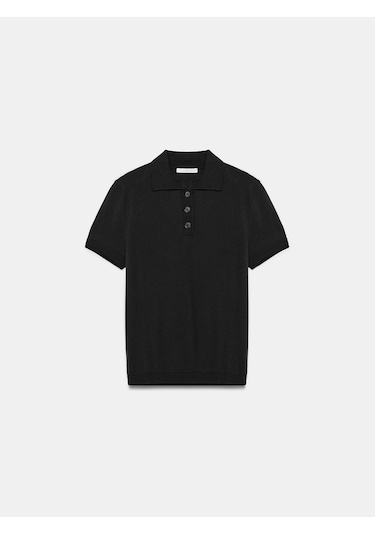 Dilvin 10871 Lyocell Karışımlı Polo Yaka Bluz-siyah
