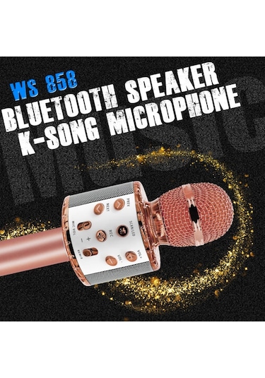 Mufunye Mavi Karaoke Bluetooth Mikrofon,