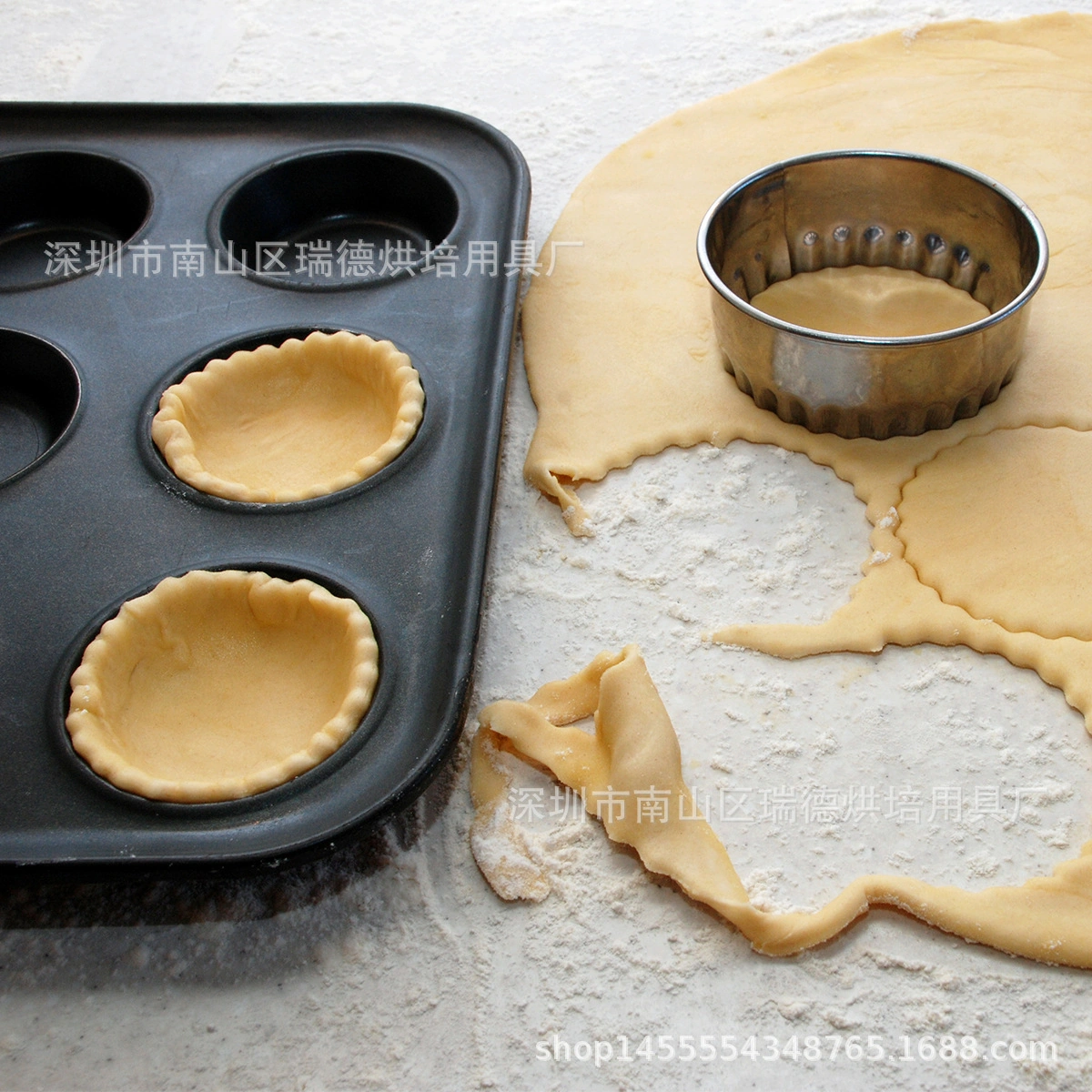 Konesam 3'lü Paslanmaz Çelik Yuvarlak Dalgalı Kek/börek Kalıbı - Formlama Aleti Seti