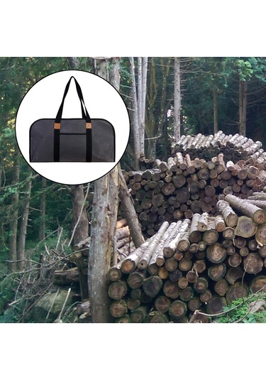 Yakacak Odun Kütük Taşıyıcı Tuval Torbası Taşıyıcı Kapalı Şömine Yakacak Odun Kılıfları Renk: Koyu Yeşil