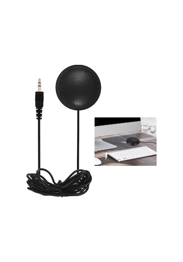 360 Derece Yönlü Masaüstü Mikrofon - 2m Kablo, Gürültü Önleyici, Video Konferans & Kayıt İçin