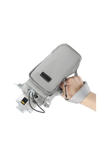 Suntek Su Şişesi Çantası Taşınabilir Tutucu Çanta Kamp Gri