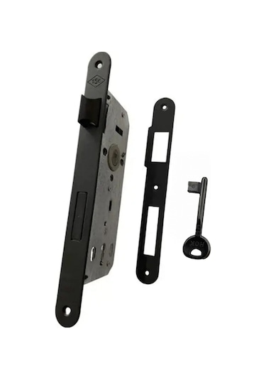 Kare Rozetli Kapı Kolu Oda Siyah/40mm Sessiz Oda Kapı Kilidi Siya