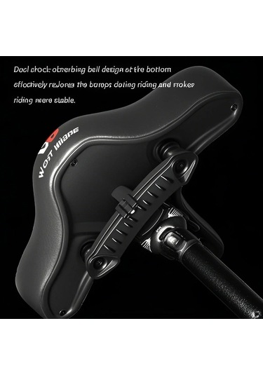 Yaozixa Ergonomik Geniş Bisiklet Oturduğu, Çift Şok Emici Toplu Tasarım, Dağ Bisikleti Yolu Bisikleti İçin Konforlu Siyah Oturak Siyah