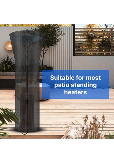 Hangfox 210d Oksford Kumaşlı Dış Mekan Isıtıcı Koruması - Sırtıç, Su Geçirmez, Uv Dayanıklı - Fermuar Ve İç Çekmeceli - 226x85x48cm Siyah