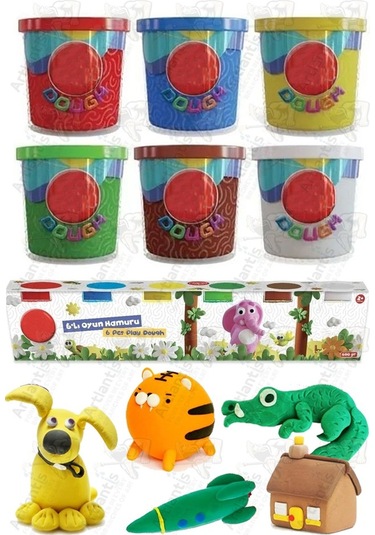 Oyun Hamuru 6 Renk 1 Paket Bubu 6 Lı Oyun Hamuru 600 Gr Canlı Renkler Okul Öncesi Kreş Anasınıfı Etkinli Hamuru Çok Renkli