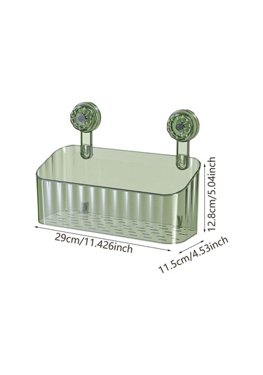 Homyl Duş Sepeti Vantuz Duvara Monte Banyo Daire Mutfak Için Yeşil