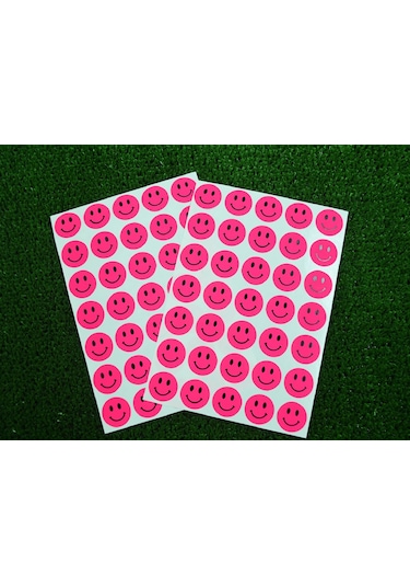 Tanex Tnx-329 Flo Daire Pembe Gülen Etiketi 19 MM 70 Adet