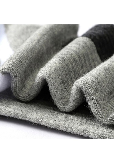 Konesam Erkek Spor Çorapları 5'li Paket - Pamuklu, Teri Emici, Nefes Alıcı, Kadınsız - Gri, Siyah, Koyu Gri, Mavi, Kahverengi Ds-858 Siyah