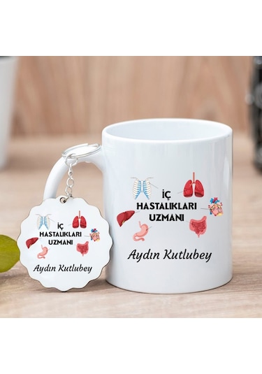 Iç Hastalıkları Uzmanı Kupa Bardak Ve Anahtarlık