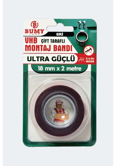 Vhb Montaj Bandı 18mm X 2mt Gri