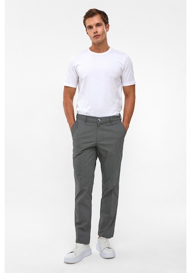 Süvari Siyah Regular Armürlü Pantolon