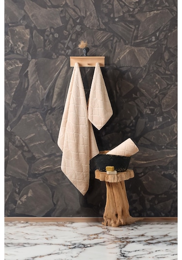 Varol Voli Micro Cotton Banyo Havlusu 70x140cm Bej-70x140cm Bej