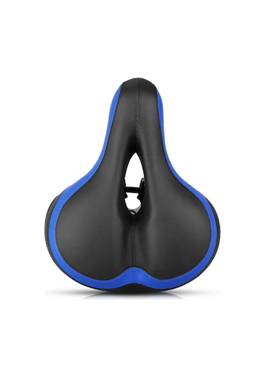 Jeehugo Bisiklet Amortisörlü Jantlı Lastikli Koltuk, Yansıtıcı Işık, Su Geçirmez, Uzun Mesafe Sürüşü İçin, Montaj Aleti Ve Yağmurluk İle Siyah-mavi Çok Renkli