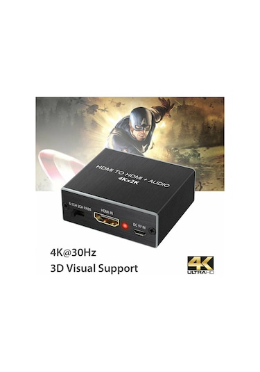 Hfambition 4k Hdmı Ses Ayırıcı - Toslınk Spdıf Ve 3.5mm Çıkışlı, 2ch/5.1ch Dts/dolby Desteği, Hdmı Adaptörü Diğer