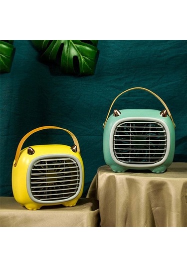 Masaüstü Küçük Fan Sessiz Ofis Masası Elektrikli Fan Öğrenci Hava Soğutmalı, C C94frf Sarı