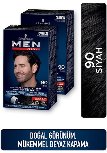 Schwarzkopf Men Perfect Saç Boyası 90 - Siyah X 2 Adet