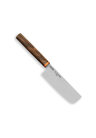 12106 Titan East Dilimleme Nakiri Şef Bıçağı 16 Cm - Ceviz Sap Çok Renkli