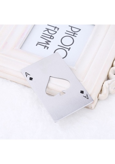 Shineyee 420 Çelikten Yapılmış 8.5x5.5cm Kartpostal A Şeklinde Kolay Taşınabilir Bira Açıcı Diğer