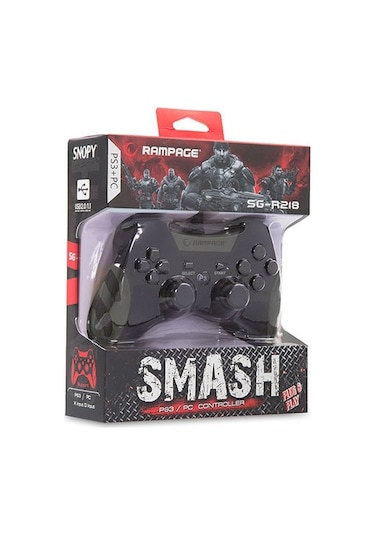 Snopy Rampage SG-R218 PS3/PC X Input USB 1.8 M Siyah