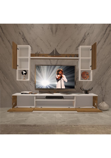 Decoraktiv Trendstyle 5das Mdf Tv Ünitesi Tv Sehpası Beyaz - Pera