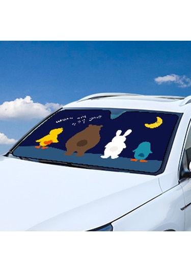 Araba Ön Cam Güneşliği Karikatür Sevimli Araba Ön Cam Güneşliği Isı Yalıtımı Küçük Boy Araba Güneşliği Neredesin