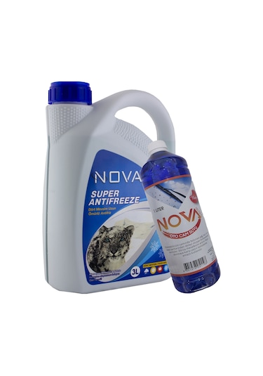 Nova Ultra -25 Derece 3 Litre Yeşil Antifriz +cam Suyu 1 L