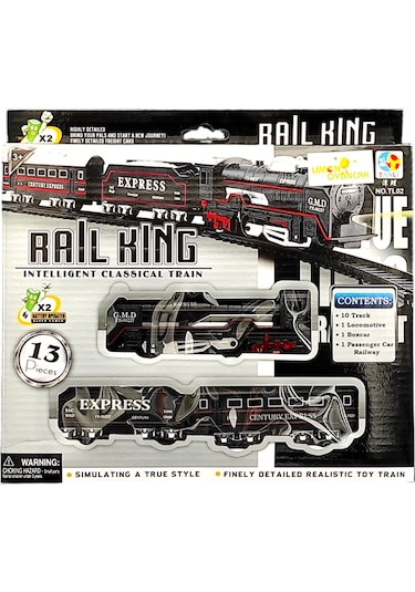 Limon Oyuncak 13 Parça Siyah Küçük Tren Seti Tl02