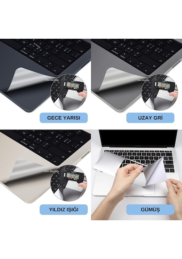Macbook Air M4-m3-m2 15 İnç Uyumlu Sticker Film Koruyucu Touchpad Trackpad 15.3 Air A2941 A3114 A3241 İle Uyumlu